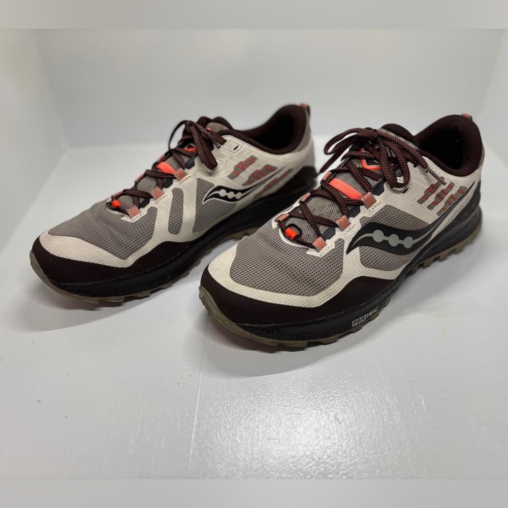 Saucony Xodus 10 Trail Running Shoes Men’s 13 S20555-35 Hiking Brown Orange - Picture 2 of 12